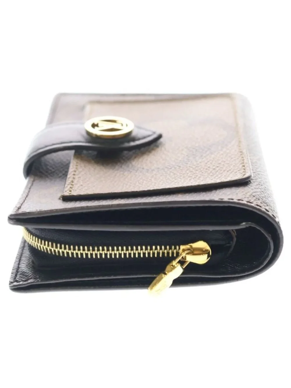Louis Vuitton Monogram Reverse Portefeuille Juliette Compact Wallet Bifold Coin